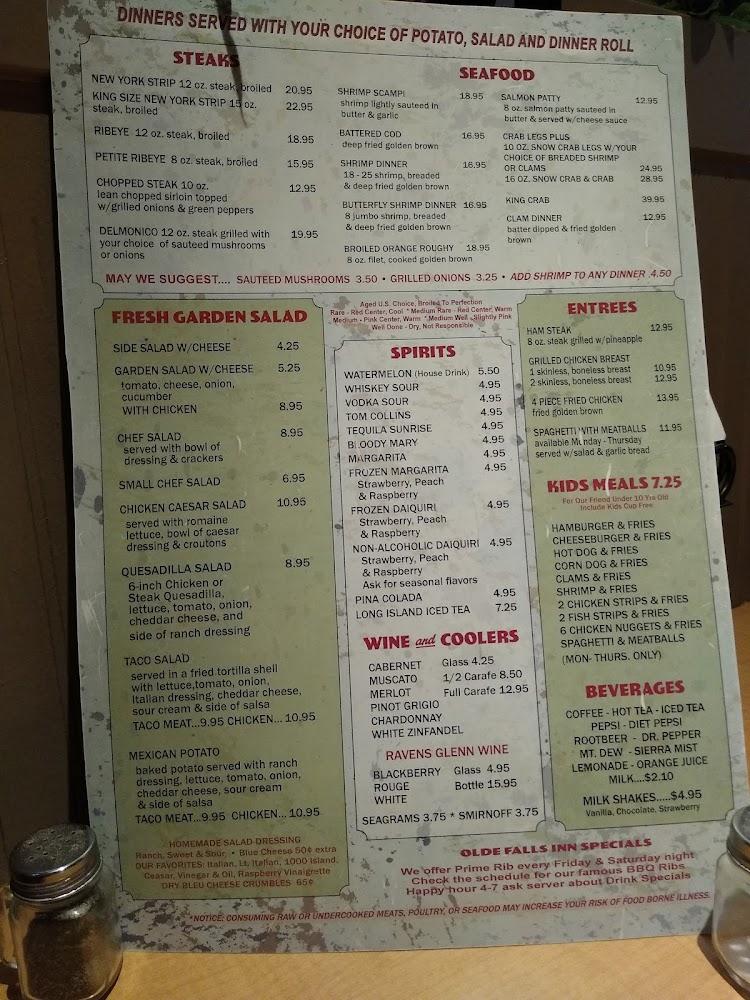 Olde Falls Inn Menu image 2